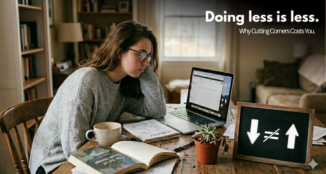 "Doing less is less" - Why Cutting Corners Costs You.